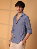 Campus Sutra Aztec-Textured Shirt