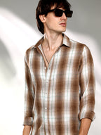 Campus Sutra Ombre Buffalo Check Shirt