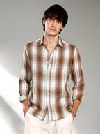 Campus Sutra Ombre Buffalo Check Shirt