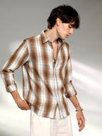 Campus Sutra Ombre Buffalo Check Shirt