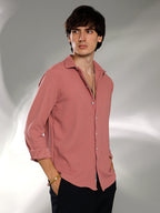 Campus Sutra Stripe-Creased Shirt