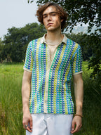 Campus Sutra Loop-Stripe Knit Shirt