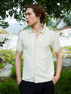 Campus Sutra Solid Creased Knit Shirt