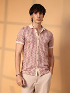 Campus Sutra Pastel Crochet Shirt