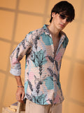 Campus Sutra Sprig-Waffle Shirt