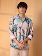 Campus Sutra Sprig-Waffle Shirt