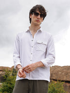 Campus Sutra Utility Textured Shirt