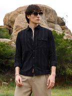 Campus Sutra Multitrack-Striped Shirt