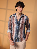 Campus Sutra Strokes Block Shirt