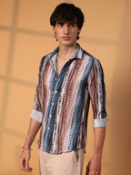 Campus Sutra Strokes Block Shirt