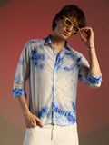 Campus Sutra Tie-Dye Textured Shirt