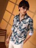 Campus Sutra Foliage-Waffle Shirt