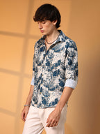 Campus Sutra Foliage-Waffle Shirt