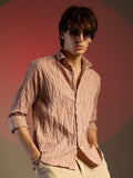 Campus Sutra Grain-Textured Shirt