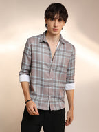 Campus Sutra Tartan Plaid Shirt