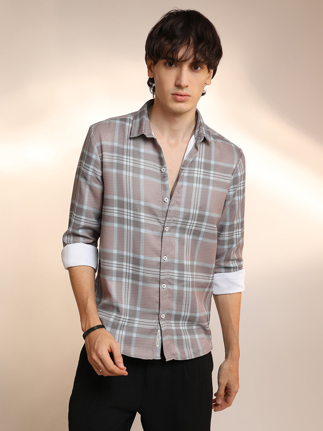Campus Sutra Tartan Plaid Shirt