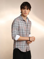 Campus Sutra Tartan Plaid Shirt