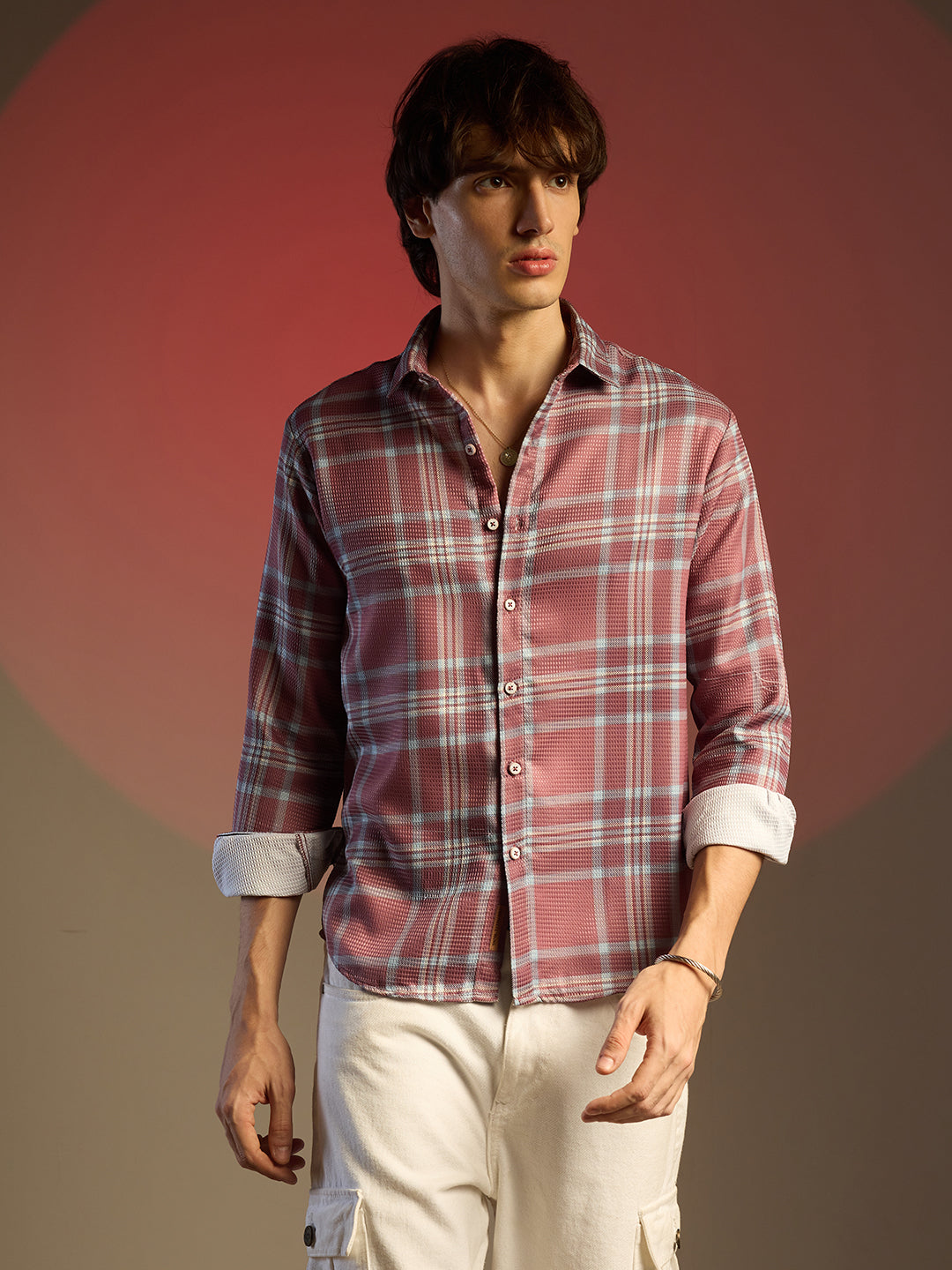 Campus Sutra Tartan Plaid Shirt