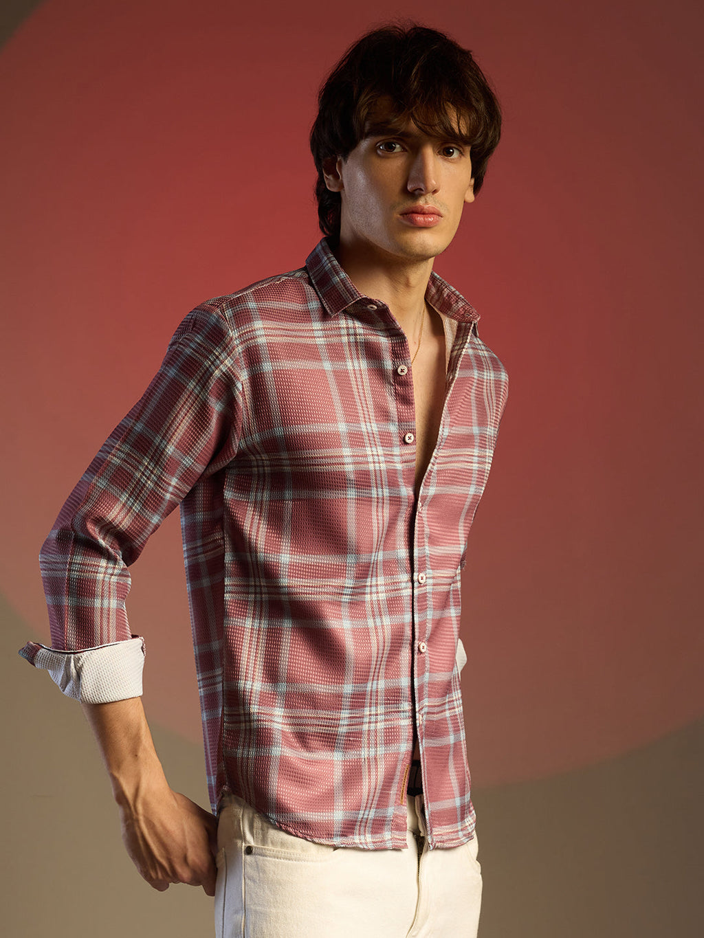 Campus Sutra Tartan Plaid Shirt