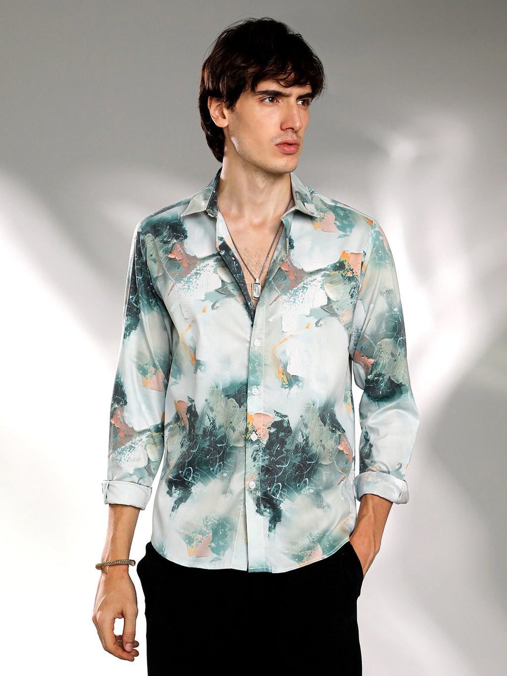 Campus Sutra Faded Bloom Shirt