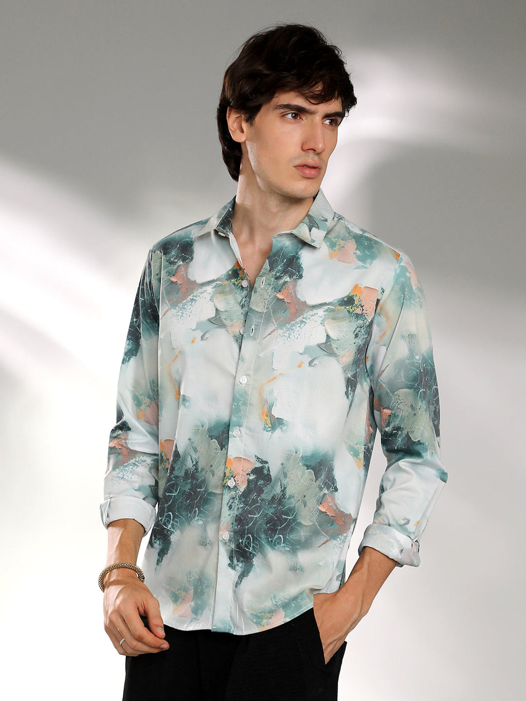 Campus Sutra Faded Bloom Shirt
