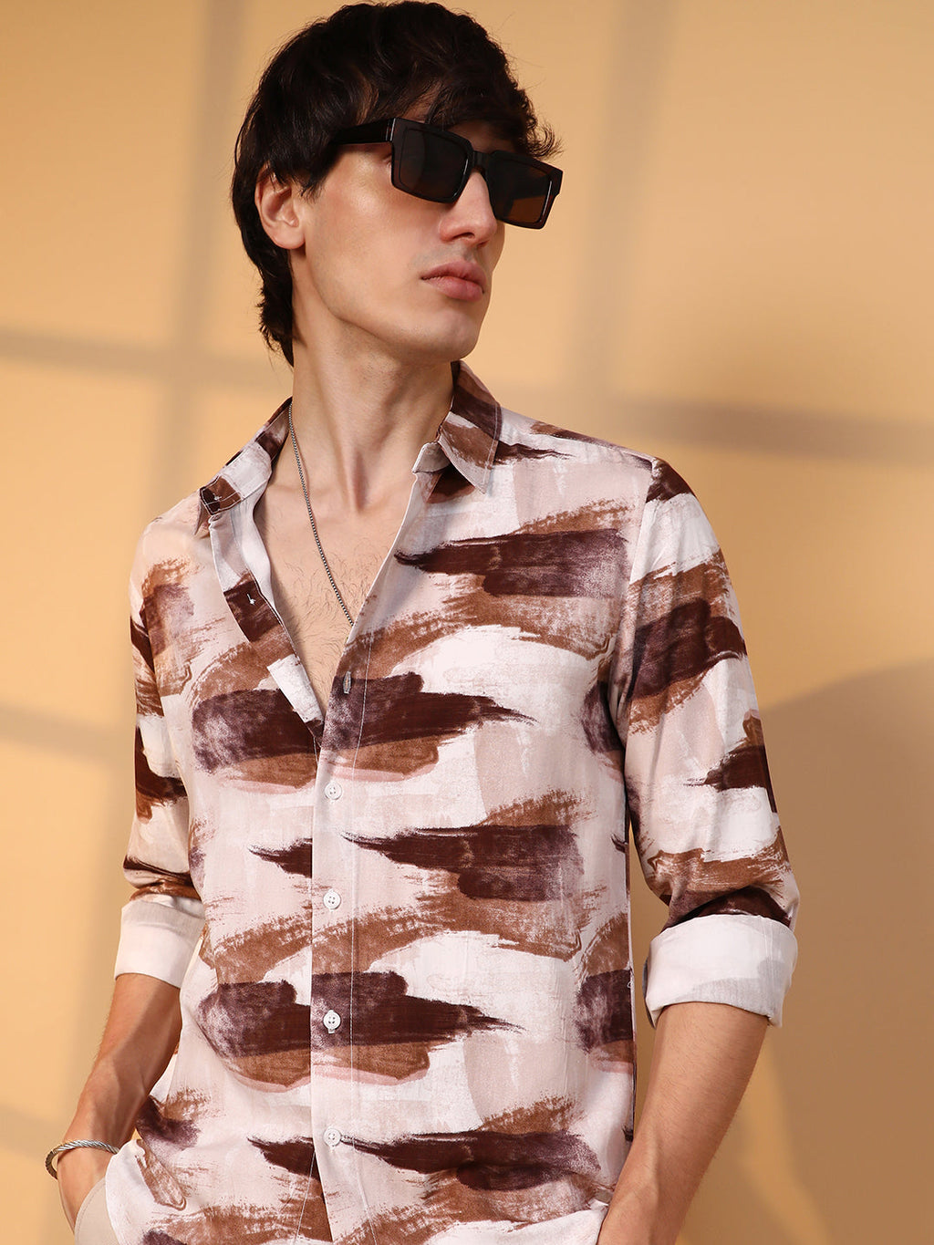 Campus Sutra Brush Strokes Shirt