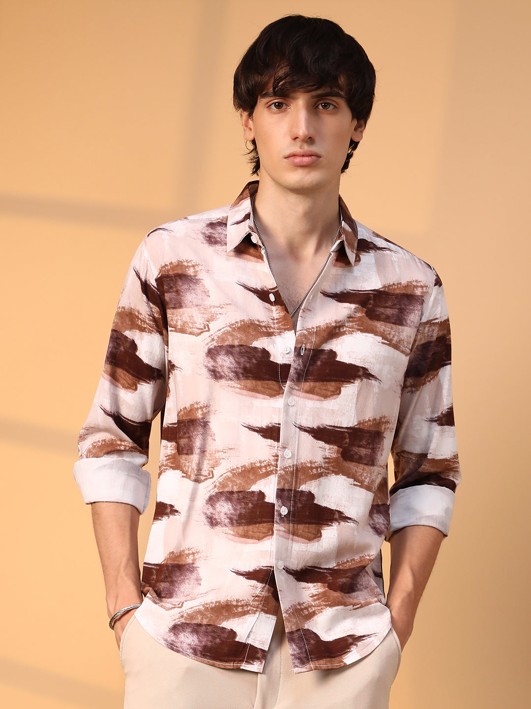Campus Sutra Brush Strokes Shirt