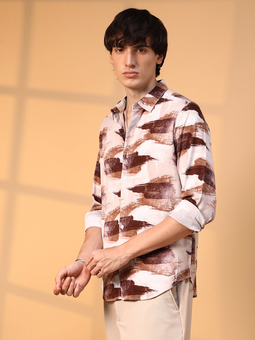 Campus Sutra Brush Strokes Shirt