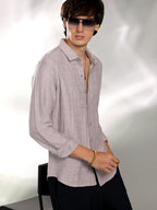 Campus Sutra Solid Textured Knit Shirt