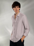 Campus Sutra Solid Textured Knit Shirt