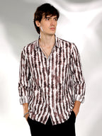 Campus Sutra Ink-Striped Shirt