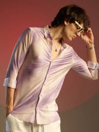 Campus Sutra Ombre-Pleated Shirt
