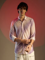 Campus Sutra Ombre-Pleated Shirt