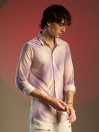 Campus Sutra Ombre-Pleated Shirt