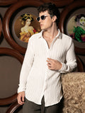 Campus Sutra Cloud-Lined Textured Shirt
