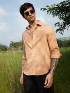 Campus Sutra Ruche-Textured Shirt