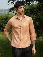 Campus Sutra Ruche-Textured Shirt