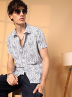 Campus Sutra Contrast Grazed Shirt