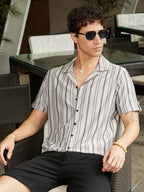 Campus Sutra Wavelength-Knit Shirt