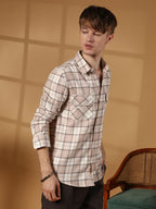 Campus Sutra Buffalo Check Utility Shirt