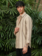 Campus Sutra Halo-Striped Shirt