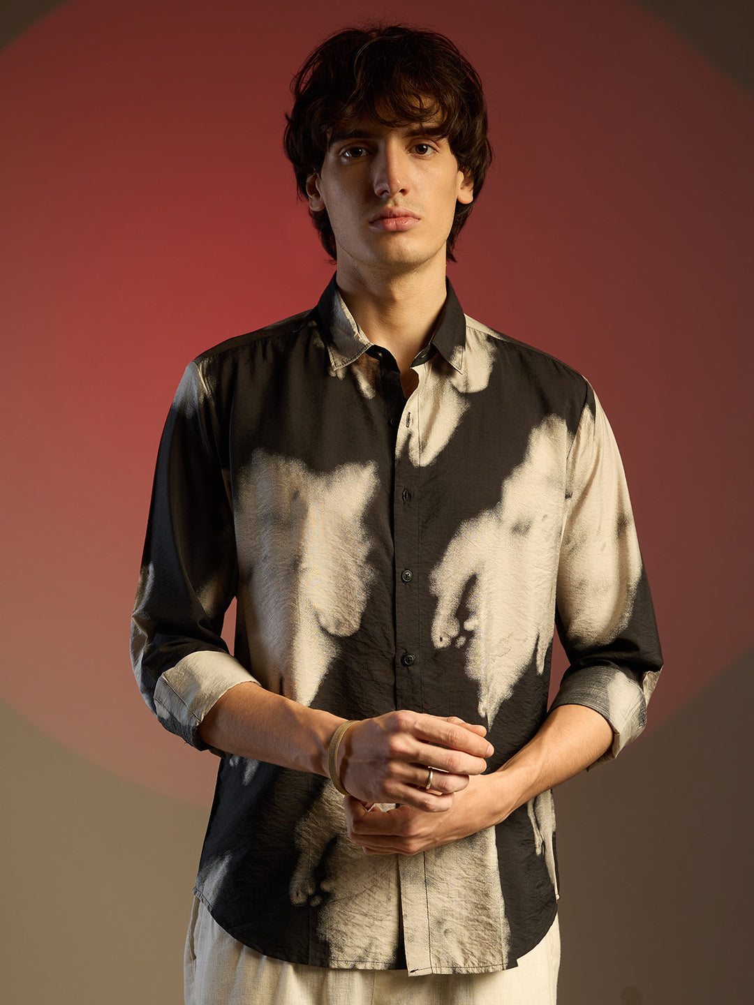 Campus Sutra Contrast Dab Shirt