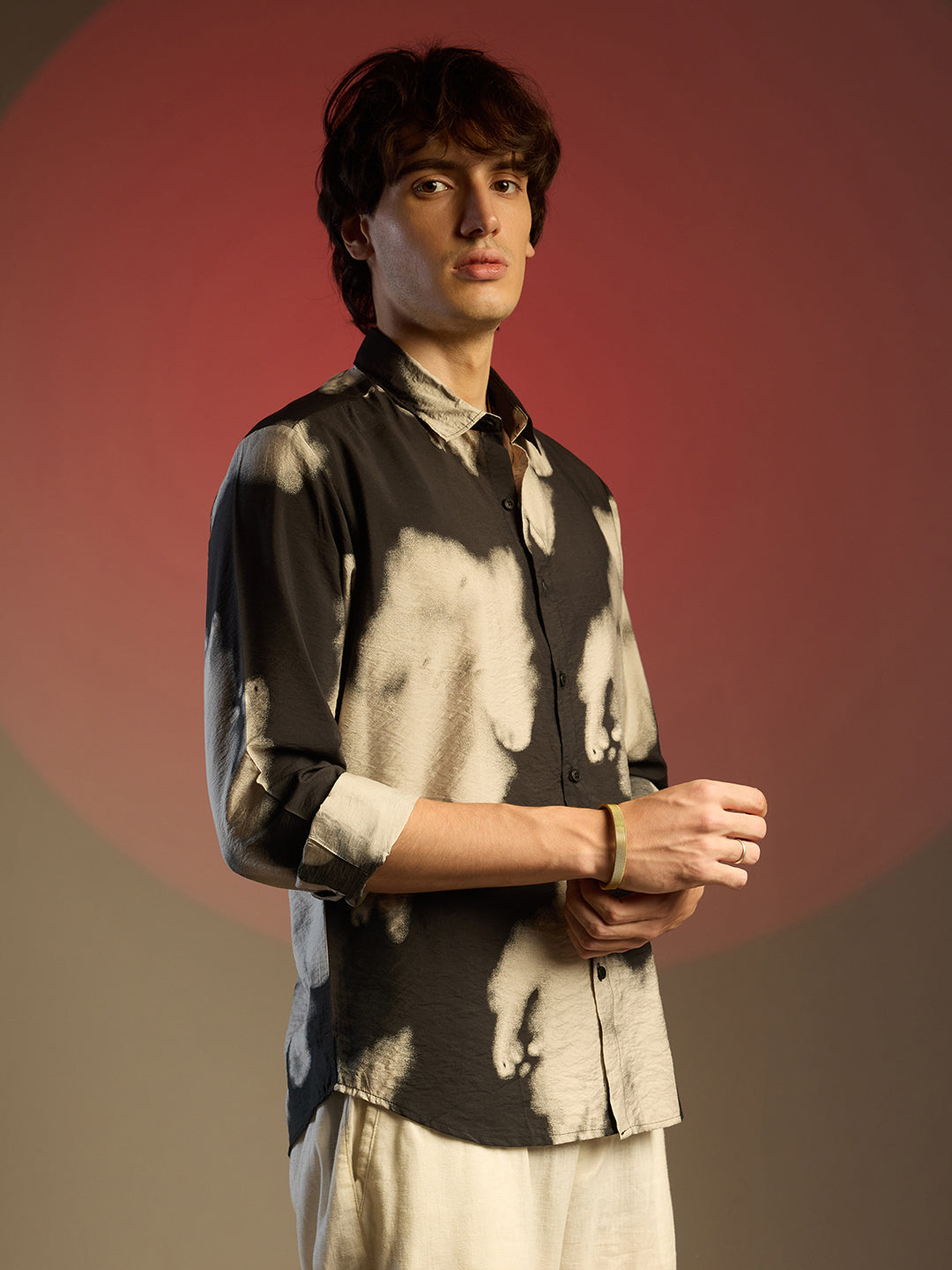 Campus Sutra Contrast Dab Shirt