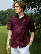 Campus Sutra Foliage-Tactile Shirt