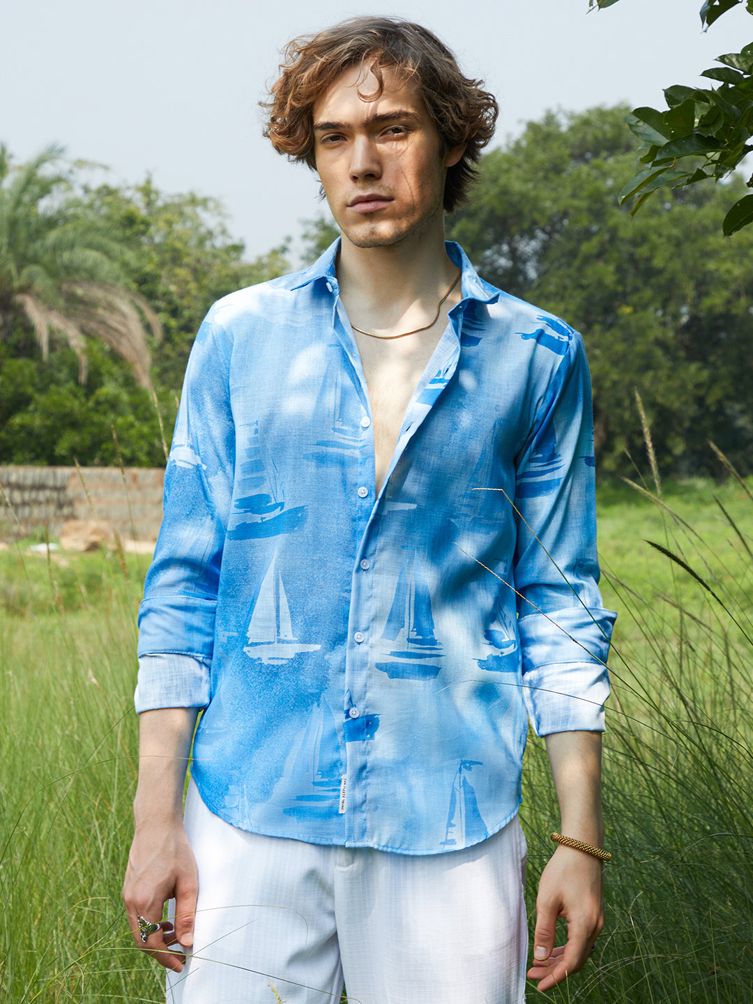 Campus Sutra Water Boat Shirt