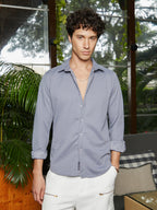 Campus Sutra Waffle-Textured Shirt