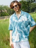 Campus Sutra Tie-Dye Waffle Oversized Shirt