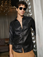 Campus Sutra Metallic Blushed Shirt