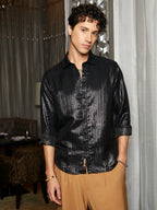 Campus Sutra Metallic Blushed Shirt