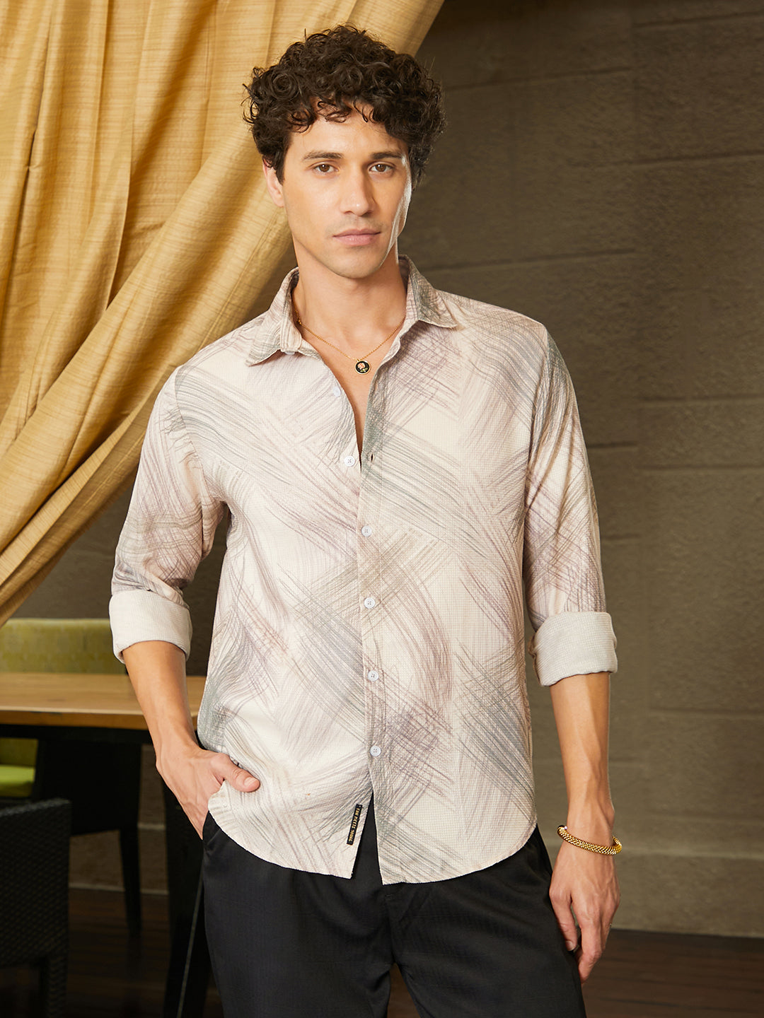 Campus Sutra Faded Strokes Shirt